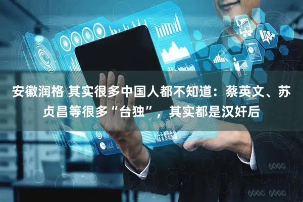 安徽润格 其实很多中国人都不知道：蔡英文、苏贞昌等很多“台独”，其实都是汉奸后