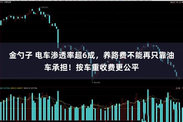 金勺子 电车渗透率超6成，养路费不能再只靠油车承担！按车重收费更公平
