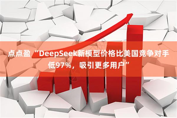 点点盈 “DeepSeek新模型价格比美国竞争对手低97%，吸引更多用户”
