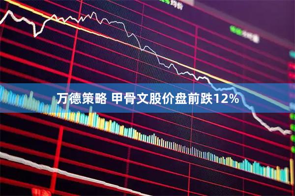 万德策略 甲骨文股价盘前跌12%